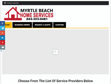 Tablet Screenshot of myrtlebeachhomeservices.com